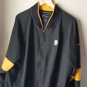 Nike Dri Fit On Field Pittsburgh Steelers Sideline Jacket in Black/Yellow SZ:xxl